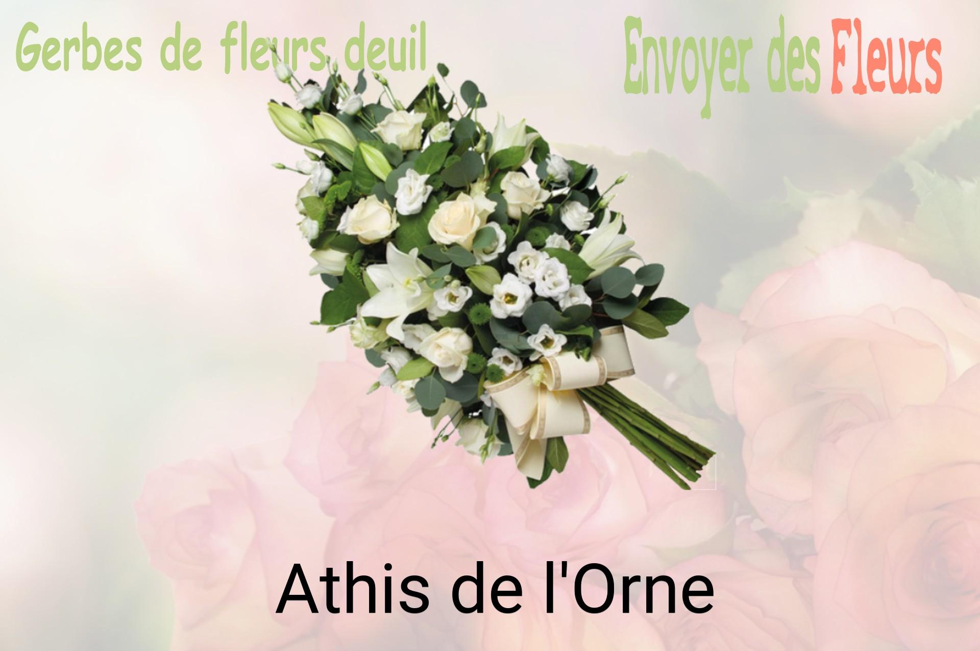 Gerbe de fleurs de deuil livrée à Athis-de-l'Orne